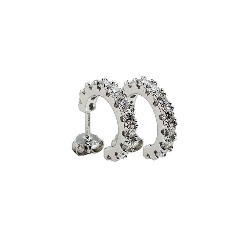 ORECCHINO CERCHIETTO  IN ARG. E MOISSANITE  1,32KT MOD.79324 [afa77a43]