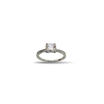 ANELLO  SOLITARIO IN ARG. E MOISSANITE 1,07 KT MOD. 77418 [0db0f737]