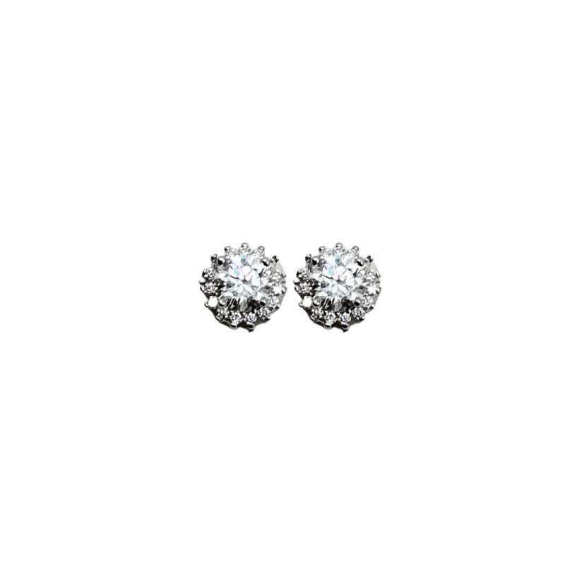 OR.TONDO CON PAVE' IN ARGENTO E MOISSANITE 1,18KT MOD. 78193 [3c08de56]