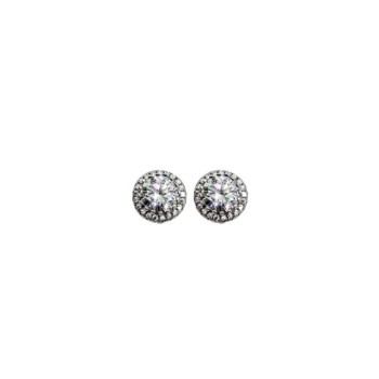 OR.TONDO CON PAVE IN ARGENTO E MOISSANITE  4,4KT MOD. 78195 [2ee30d52]
