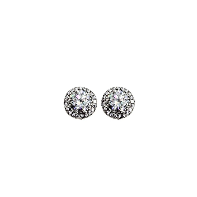 OR.TONDO CON PAVE IN ARGENTO E MOISSANITE  4,4KT MOD. 78195 [2ee30d52]