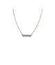 COLLANA CON FASCIA 5 PIETRE CENTRALE IN ARG. E MOISSANITE  0,50 KT MOD. 78197 [20babc51]