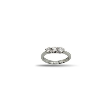 ANELLO TRILOGY IN ARG. E MOISSANITE 0,90KT MOD. 78429 [f716aa01]