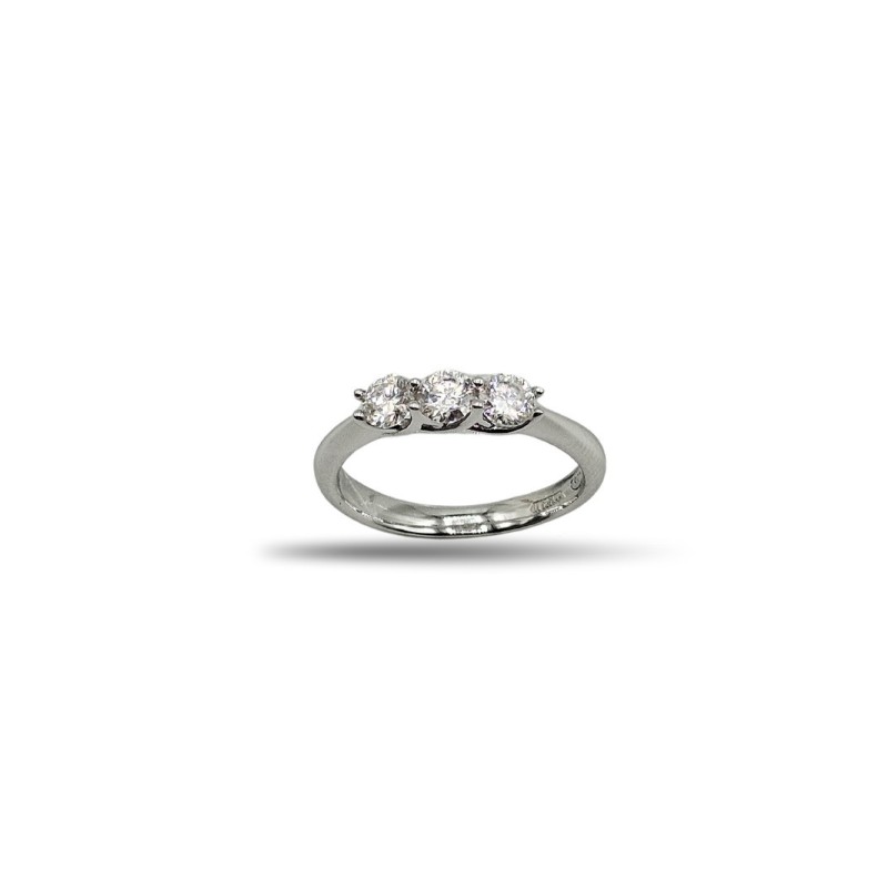 ANELLO TRILOGY IN ARG. E MOISSANITE 0,90KT MOD. 78429 [f716aa01]
