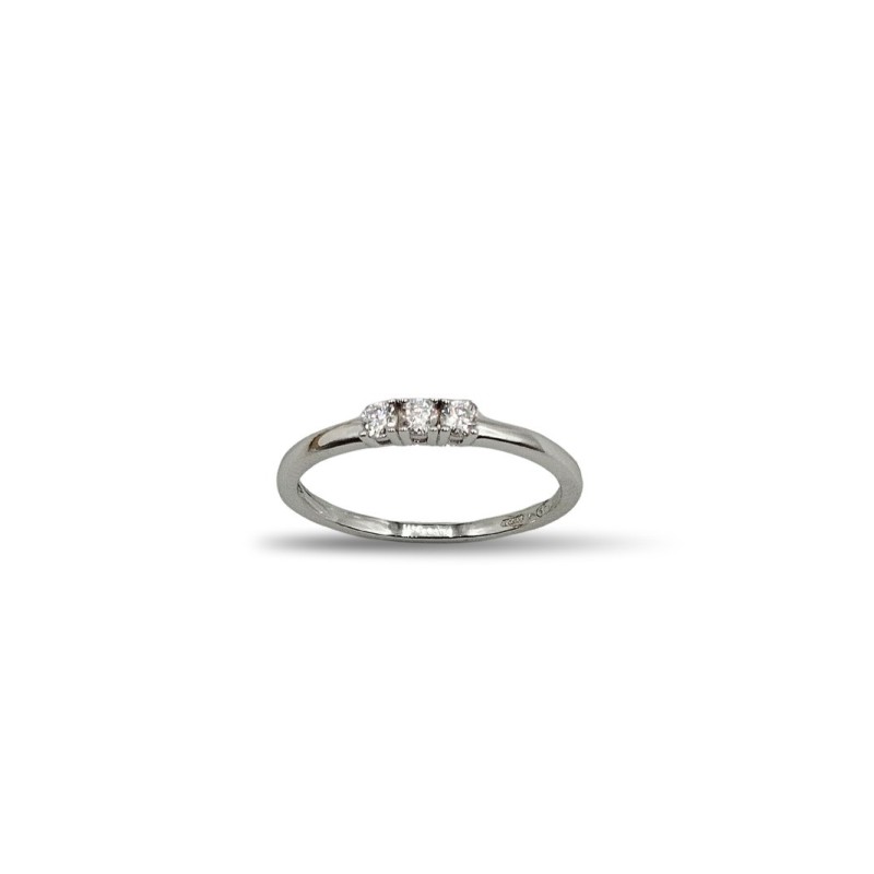 ANELLO TRILOGY IN ARG. E MOISSANITE 0,18KT MOD. 78664 [3d10b4db]