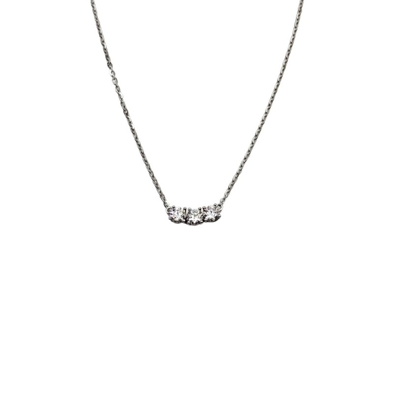 COLLANA TRILOGY IN ARGENTO E MOISSANITE 0,60KT MOD. 78919 [06aaa9e3]