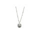 COLLANA CON TONDO PAVE' IN ARGENTO E MOISSANITE 1,00 KT MOD. 78923 [5e25aa8e]