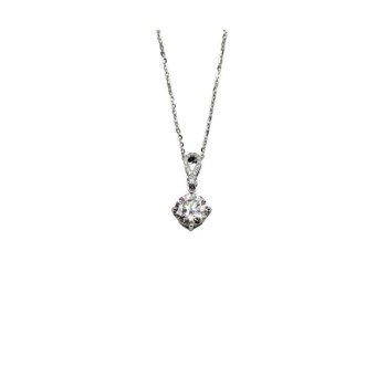 COLLANA PUNTO LUCE 4 GRIFFE IN ARGENTO E MOISSANITE 2,00 KT MOD. 78925 [4cce798a]