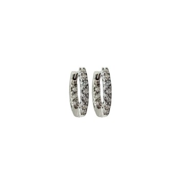 ORECCHINI CERCHIETTO IN ARG. E MOISSANITE 0,60KT MOD. 78927 [4297c889]