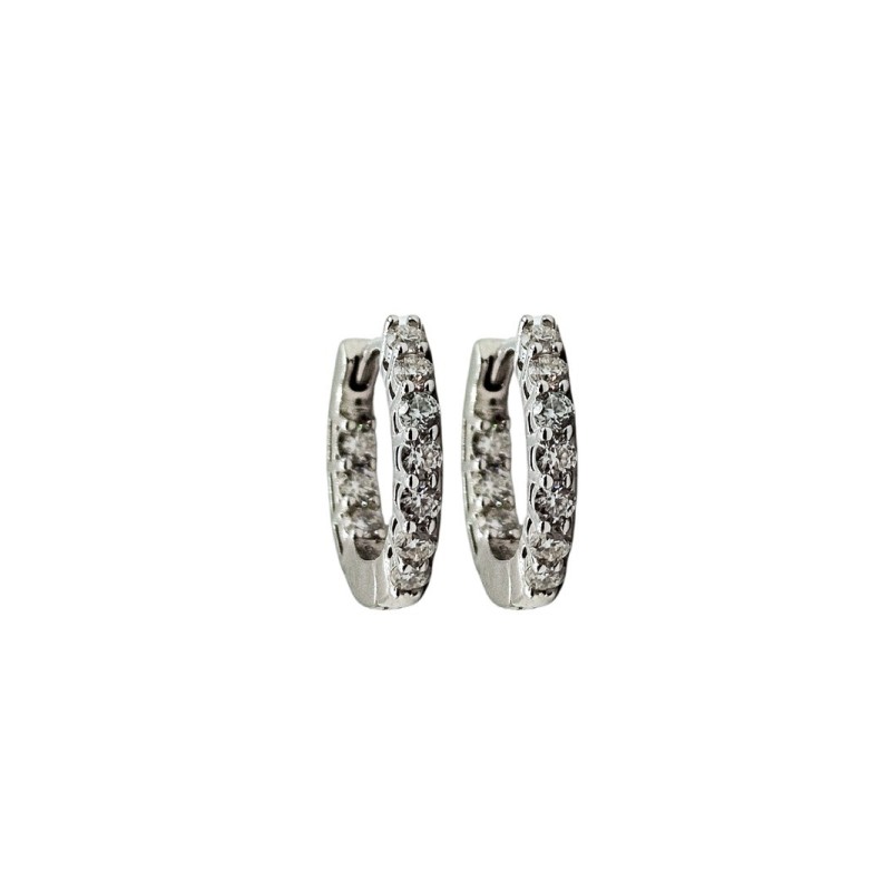 ORECCHINI CERCHIETTO IN ARG. E MOISSANITE 0,60KT MOD. 78927 [4297c889]