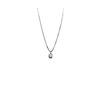 COLLANA PUNTO LUCE 4 GRIFFE IN ARGENTO E MOISSANITE 0,30 KT MOD. 79240 [e216facd]