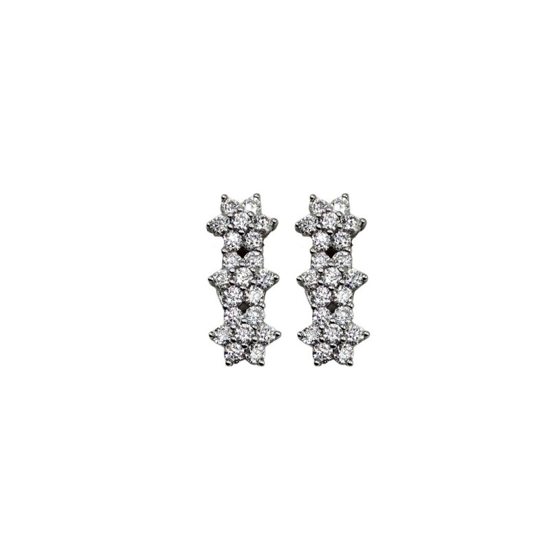 ORECCHINI TRILOGY FIORE IN ARG. E MOISSANITE 1,50KT MOD. 79247 [7751f1c8]