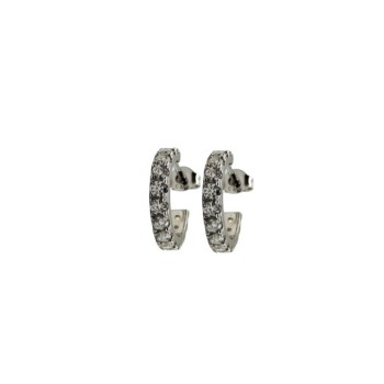 ORECCHINI CERCHIETTO IN ARG. E MOISSANITE  1,56KT MOD. 79322 [bd4ca947]