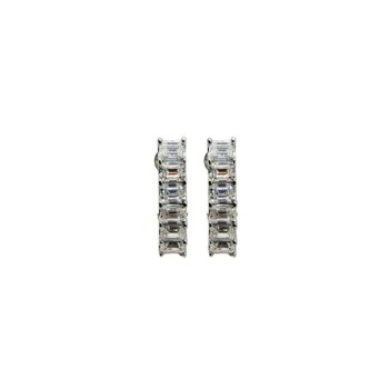 ORECCHINI IN ARGENTO E MOISSANITE TAGLIO BAGUETTE 3,6KT MOD. 79332 [0ad6c49b]