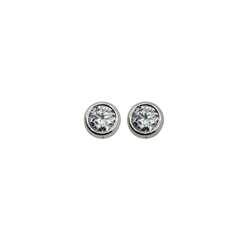 ORECCHINI PUNTO LUCE CIPOLLINO IN ARGENTO E MOISSANITE 1,00 KT MOD. 79352 [d6b22b5b]