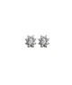 ORECCHINI FIORE CON CENTRALE OVALE IN ARGENTO E MOISSANITE 1,0 KT. MOD. 79359 [67238757]