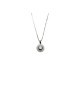 COLLANA CON PENDENTE TONDO DOPPIO PAVE' IN ARGENTO E MOISSANITE 1,00 KT MOD. 79366 [a4b23e3c]