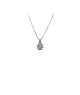 COLLANA CON PENDENTE OVALE DOPPIO PAVE' IN ARGENTO E MOISSANITE 0,50 KT MOD. 79368 [8e3d2836]