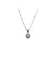 COLLANA PENDENTE OVALE CON PAVE' IN ARGENTO E MOISSANITE 1,00 KT MOD. 79369 [0991f037]
