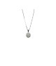 COLLANA CON PENDENTE OVALE E DOPPIO PAVE' IN ARGENTO E MOISSANITE 0,50 KT MOD. 79370 [01c380e4]