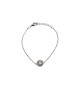 BRACCIALE CENTRALE TONDO CON PAVE IN ARG. E MOISSANITE  1,00 KT MOD.  79384 [7c178a06]