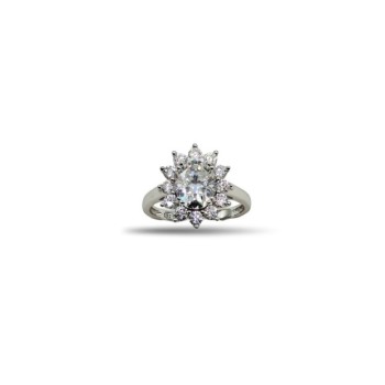 ANELLO PRINCESS IN ARG. E MOISSANITE  2,00 KT MOD. 79415 [30596e16]