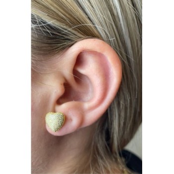 orecchini cuori con pavè di zirconi in argento 925 mod. E2493 [0322e7fd]