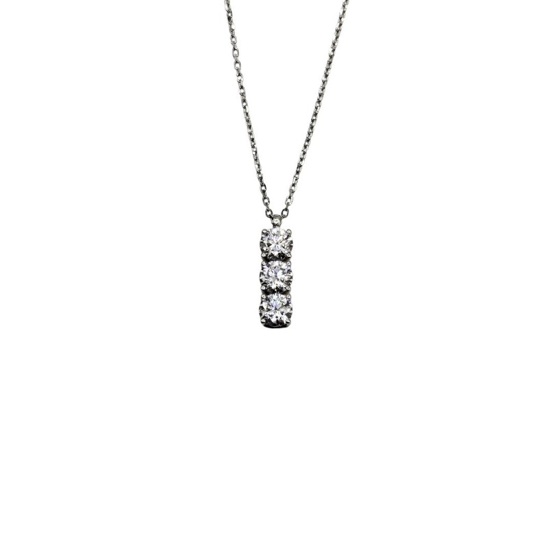 COLLANA TRILOGY IN ARGENTO E MOISSANITE 1,50KT MOD. 79520 [2a59f6f6]