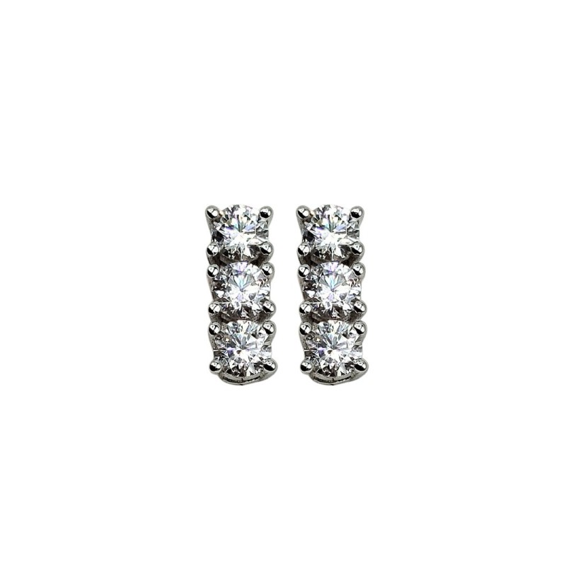ORECCHINI TRILOGY IN ARG. E MOISSANITE  0,60KT MOD. 79619 [6c8b8b42]