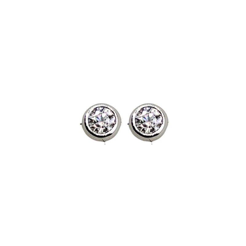 ORECCHINI PUNTO LUCE CIPOLLINO IN ARG. E MOISSANITE  0,60KT MOD. 79721 [b73a3465]