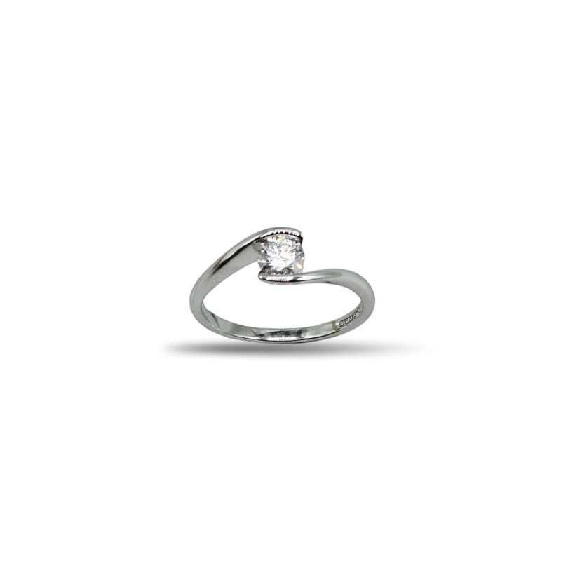 AN. SOLITARIO IN ARG. E MOISSANITE 0,50KT MOD. 79766 [fc6b585d]