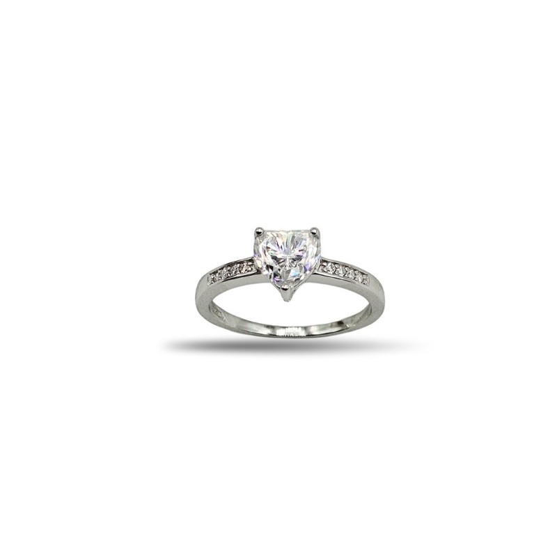 AN. SOLITARIO CUORE IN ARG. E MOISSANITE 1,20 KT MOD. 79768 [63205fae]