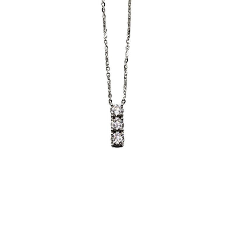 COLLANA TRILOGY IN ARGENTO E MOISSANITE 0,30KT MOD. 79878 [a808bb70]
