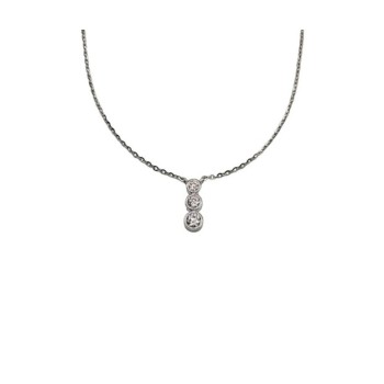 COLLANA TRILOGY IN ARGENTO E MOISSANITE 0,36KT MOD. 79907 [e3b2fa2e]