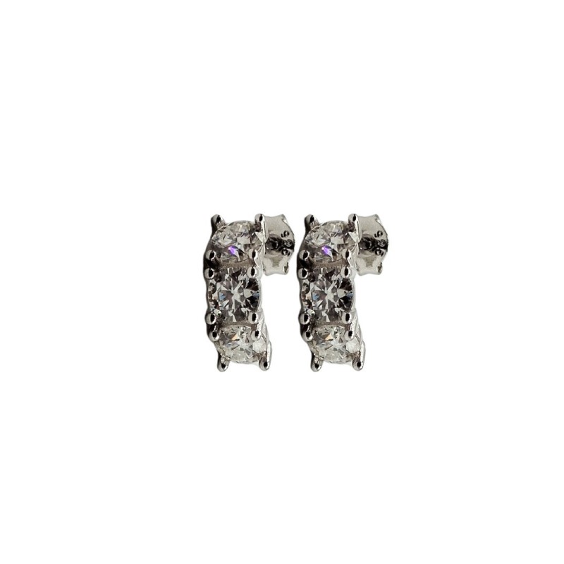 ORECCHINI TRILOGY BOMBATO IN ARG. E MOISSANITE 2,4KT MOD. 79912 [cf362df4]