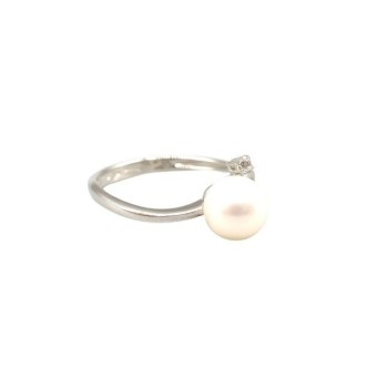 anello oro con perla e zirconi mod.am3-76 [7deb229e]