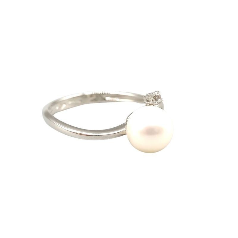 anello oro con perla e zirconi mod.am3-76 [7deb229e]