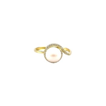 anello oro con perla e zirconi mod.am59-78 [f6ff88a8]