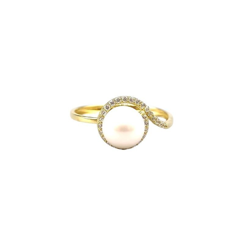 anello oro con perla e zirconi mod.am59-78 [f6ff88a8]