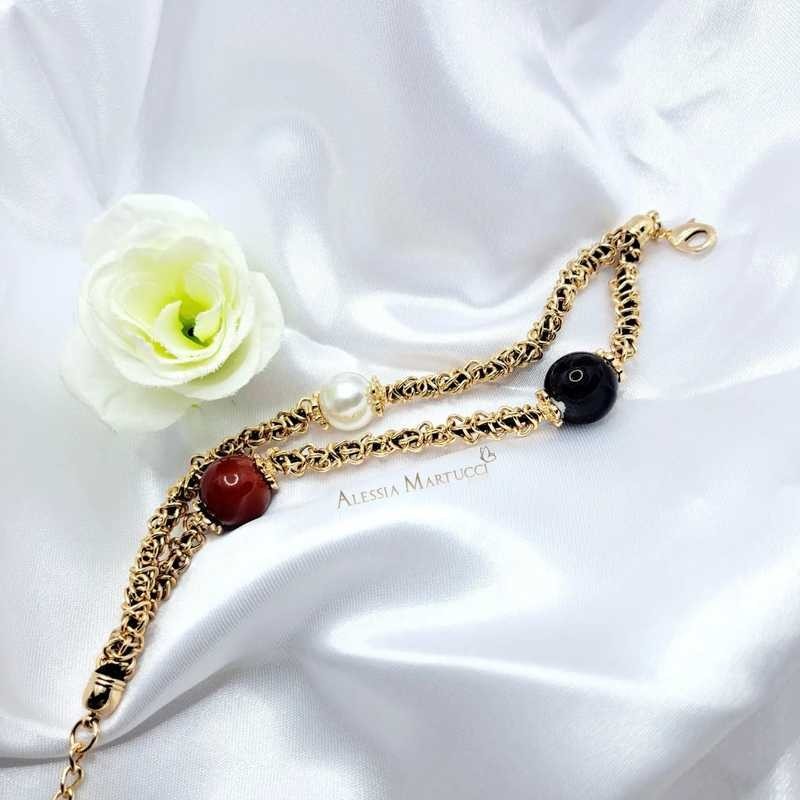 BR. DORATO CON PIETRE E PERLA MOD. AMBR005 [25f295a9]