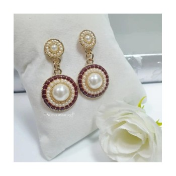 OR.DOPPIO CERCHIO CON PERLE MOD. AMOR007 [2f05d6af]