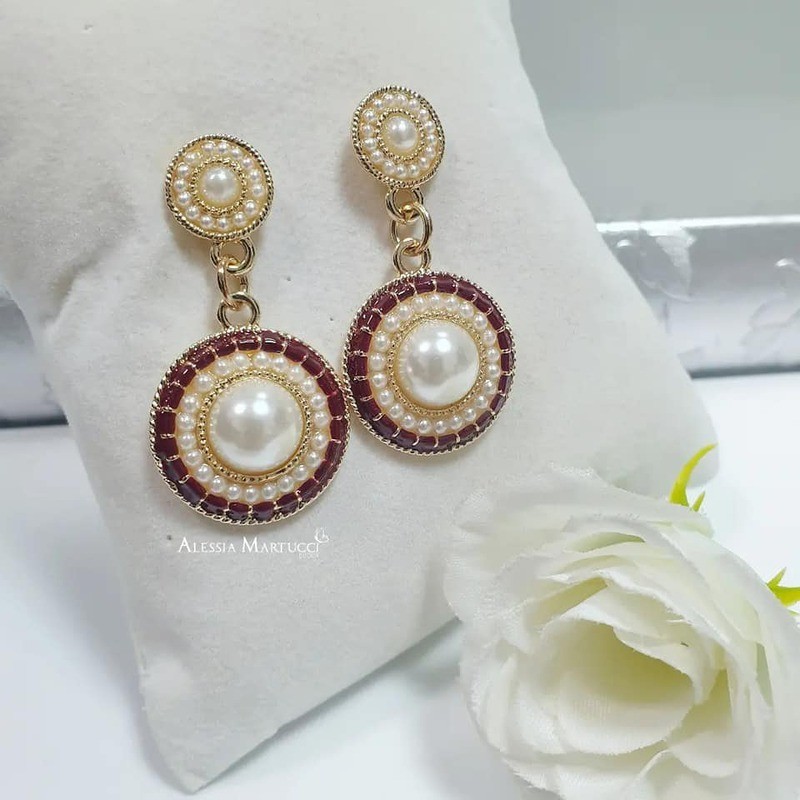 OR.DOPPIO CERCHIO CON PERLE MOD. AMOR007 [2f05d6af]