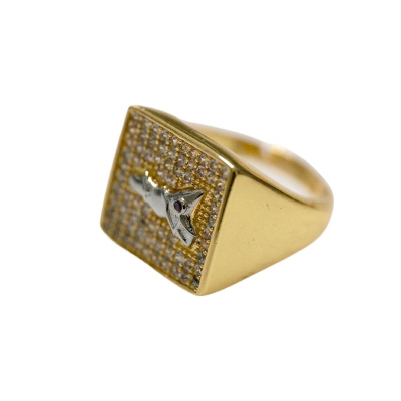 ANELLO METALLO SICILIA CON ZIRCONI MOD. AN143G [9124d9c8]