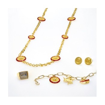 ANELLO METALLO SICILIA CON ZIRCONI MOD. AN143G [ff1f5bc1]