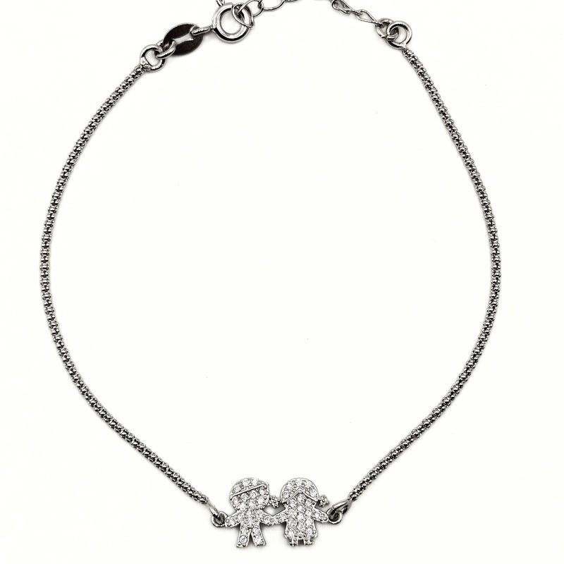 BR. BIMBO E BIMBA MAGLIA POPCORN IN ARG. MOD. B0360 [c9e4b4fe]