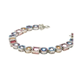 BR. TENNIS CON ZIRC. COLORATI IN ARG. MOD. B0639 [ca1ec838]