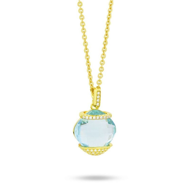 COLLANA IN ARGENTO E ZIRC. MOD. BGR115DA [3f5d028e]