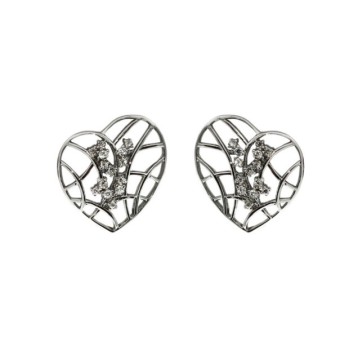 orecchini cuore argento e zirconi mod.bj44 [707ed8e1]