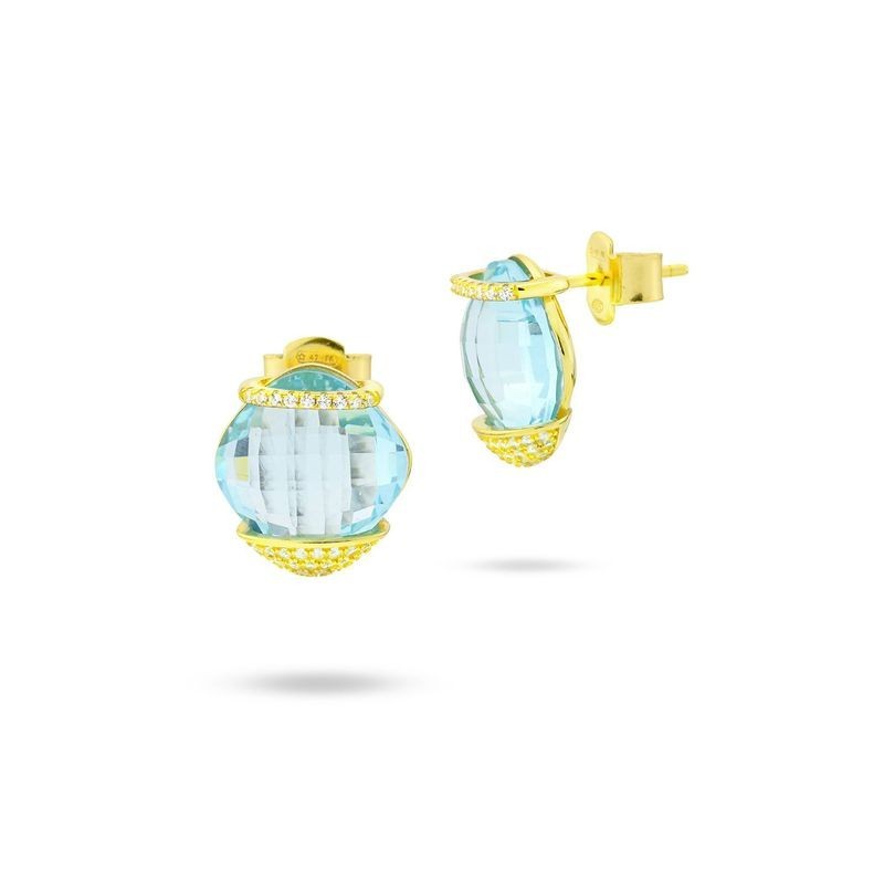 ORECCHINI IN ARGENTO E ZIRC. MOD. BOR140DA [9c82311e]