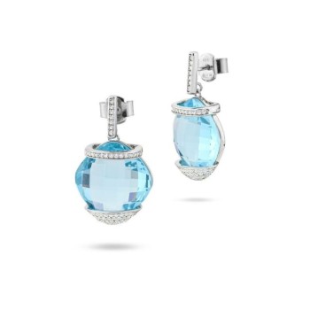 ORECCHINI IN ARGENTO E ZIRC. MOD. BOR141A [c219c387]